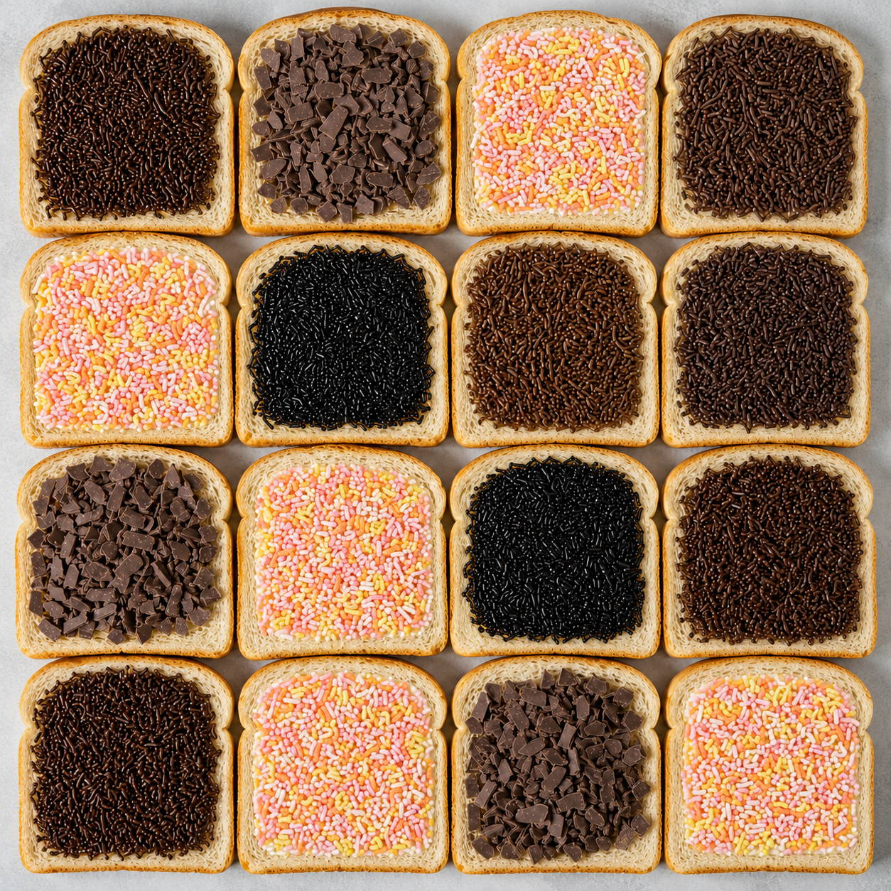 Hagelslag — Dutch chocolate sprinkles, usually eaten on buttered bread or crisp beschuit.